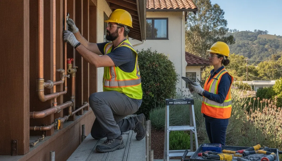 San Francisco, CA plumber repairing a leak for a local plumbing service