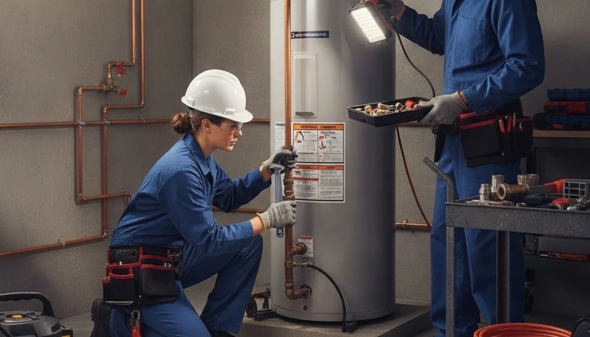 San Francisco, CA plumber repairing a home pipe on a plumbing service call