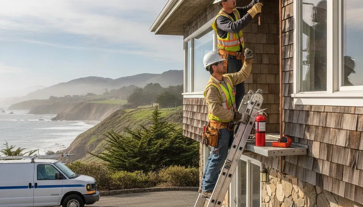 San Francisco, CA plumbing repair technician servicing a residential pipe leak