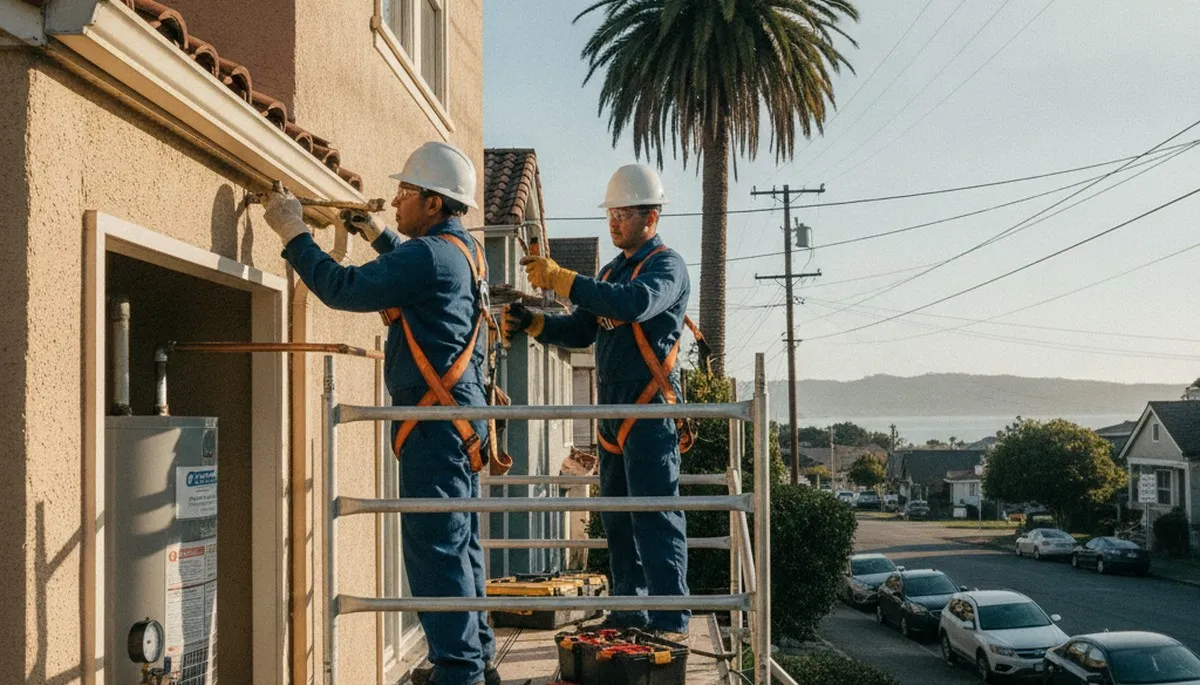 San Francisco, CA plumber repairing a sink leak for a residential plumbing service
